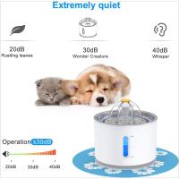 Fuente de agua para gatos de acero inoxidable, fuente para gatos de 81 oz/2,4 l con ventana de nivel de agua y luz LED para alerta de escasez de agua, fuente para perros y gatos con 3 filtros y 1 tapete - details 5