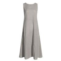 Vestido MIDI de verano a rayas con estilo casual y cómodo Sin mangas, suelto, con bolsillos, Moda para mujeres - details 12