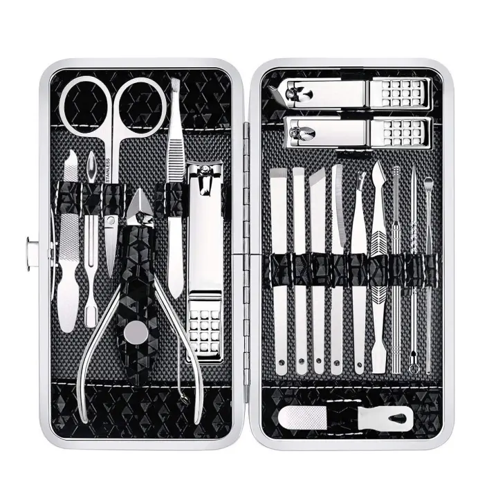 Kit de herramientas para cortaúñas, accesorios profesionales para manicura y pedicura, 18 Piezas - 1