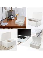 Caja de Almacenamiento de Papel Higiénico Caja Rectangular de Plástico para Almacenamiento en Hogar y Oficina A Prueba de Polvo, Pilaable - details 5