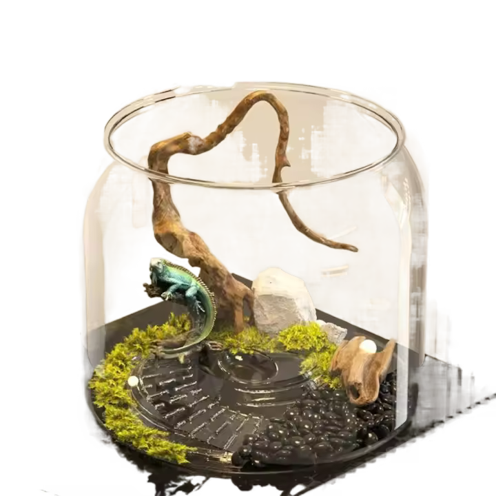 Tanque de peces redondo transparente de lujo ligero, tanque de visualización resistente a caídas, pecera decorativa de plástico para el hogar - 1