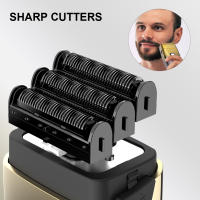 Hatteker-Afeitadora eléctrica de lámina potente para hombre, máquina de afeitar de Triple cabezal duradera, Afeitadora eléctrica para Barba, herramienta de peluquero - details 6