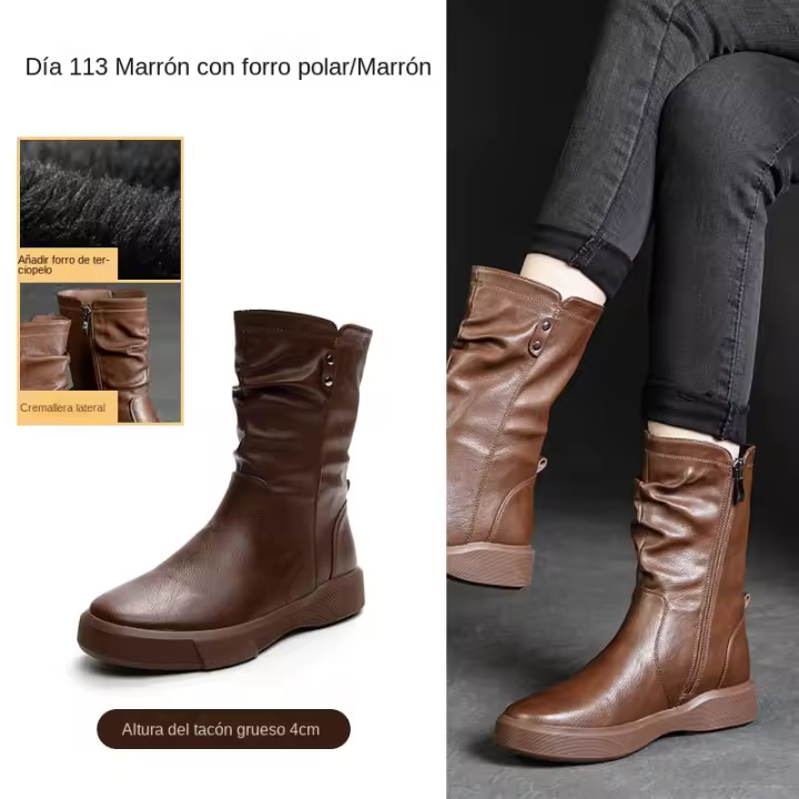 Botas cortas ajustadas Maillard marrón Botas de caballero - 1