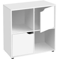 Estantería de Madera Natural Librería con Puerta y Compartimentos Abiertos - details 17