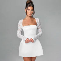 Vestido de encaje con corte bajo y cintura alta, estilo sexy, novedad de verano, ropa de mujer M24DS193 - details 7