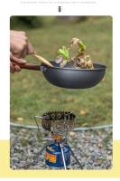 Olla de Picnic portátil de madera maciza de aleación de aluminio para exteriores, sartén para el hogar con mango desmontable - details 11