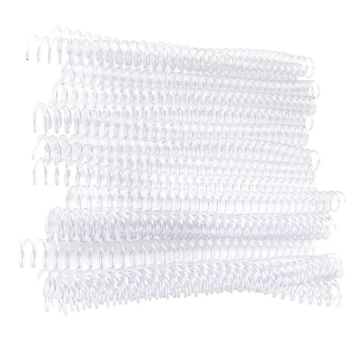 Anillos de Plástico Sueltos con 30 Agujeros para Papel A4 20pcs Anillos de Espiral Transparentes - 1