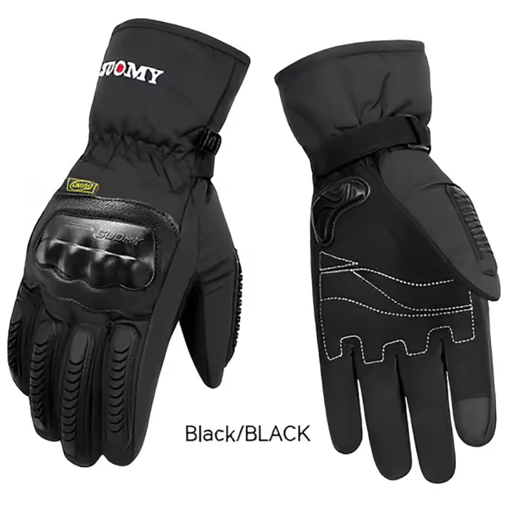 SUOMY-Guantes cálidos de invierno para motocicleta, manoplas protectoras impermeables para Moto, pantalla táctil, para montar en Moto de nieve - 1