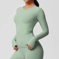 Camisetas de Entrenamiento Sin Costuras para Mujer Ropa Deportiva de Yoga de Manga Larga - details 17