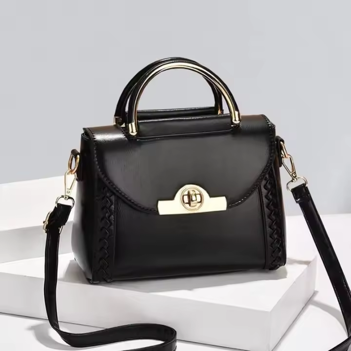 Mochila de lujo de gama alta, bandolera informal sencilla con cierre de moda cuadrado pequeño portátil - 1