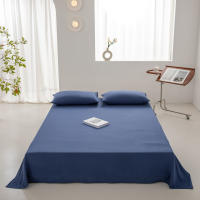 Bonenjoy-sábanas planas de Color liso para el hogar, ropa de cama agradable para la piel, 180x230/230x250cm, sin funda de almohada, 1 unidad - details 0