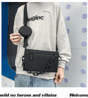 Nuevos bolsos para hombres y mujeres, bolsos de cadena personalizados de moda, bolsos de mensajero de hombro neutros y versátiles de moda, bolsos cuadrados pequeños. - details 11