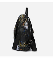 Mochila antirrobo vintage para mujer, bolso de hombro de viaje, mochila negra informal, flores, regalo para madre - details 23