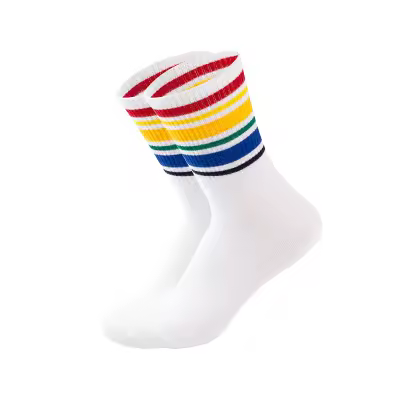 Calcetines de Tobillo de Algodón LGBT para Hombres y Mujeres Diseño de Rayo Arcoiris - 1