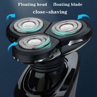 Kemei-Afeitadora eléctrica para hombre, máquina de afeitar con pantalla LCD, resistente al agua, en seco y húmedo, recargable, compatible con Philips Series 7000 - details 2
