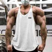 Muscleguys-Camiseta de tirantes para hombre, camiseta sin mangas con estampado de marca para culturismo, entrenamiento y gimnasio - details 3