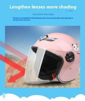 Casco Infantil Con Patrón De Dibujos Animados Lástima Cuatro Estaciones Protección Seguridad Niños Motocicleta Casco Frontal Abierto - details 3