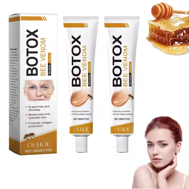 GSHLGAO Crema para eliminar arrugas con Botox, crema reafirmante antiarrugas, hidratante, lifting y recuperación para todo tipo de piel - Abeja antienvejecimiento - 1