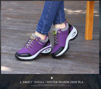 Zapatillas deportivas con cámara de aire para mujer, zapatos atléticos para caminar, transpirables, con cordones, de plataforma alta, informales - details 17