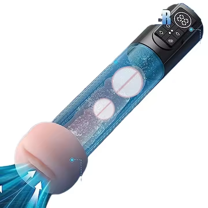 Empaquetado privado Sexy 3 en 1 Agua Eléctrico 12 Modos de Entrenamiento Inteligentes Alargador Masturbador Masculino Bomba de Vacío para Aumento y Mejora - 1