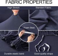 Funda de Sofá Extensible y Elástica en Forma de L Revestimiento Universal Lavable para 1/2/3/4 Plazas Hecha de Poliéster con Patrón Sencillo - details 9