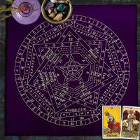 Mantel Sigillum Dei Aemeth rueda del zodiaco tabla de astrología Altar Tarot extender tela juego almohadilla de cartas - details 2