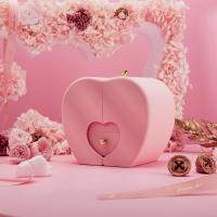 Collar Personalizado de Cobre con Colgante de Proyección 100 Lenguas Caja de Joyería en Forma de Manzana con Rosa Conservada Perfecto para el Día de la Madre - details 3