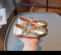 Zapatos de cuero para niños, calzado informal de Color sólido dorado y plateado, a la moda, para primavera y otoño - details 9