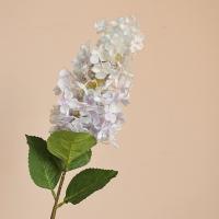 Flores de hortensias artificiales de lujo, rama de flores de hortensias lilas elegantes realistas, flor falsa de plástico hecha a mano - details 5