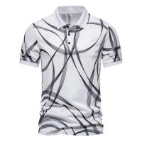 2025 nueva moda Casual Flip Collar manga corta Polo camisa de los hombres Top - details 1
