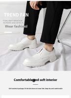 Zapatos de vestir de diseñador para hombre con borde cruzado y zapatos casuales de punta alta de cuero Oxford fáciles de usar talla grande nuevo estilo - details 3