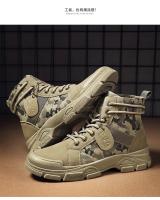 Botas de senderismo para hombre, zapatos planos informales de camuflaje para el desierto, transpirables, antideslizantes, para trabajo, otoño - details 16