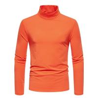 Camiseta de manga larga con cuello medio alto para hombre, Jersey informal de Color sólido, ropa interior - details 45