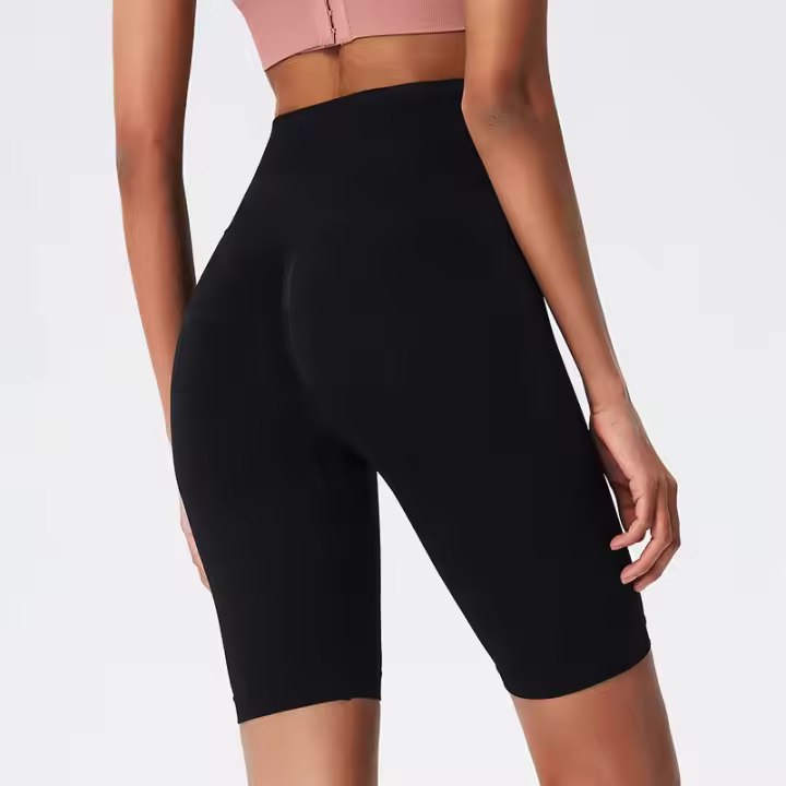 Shorts de Yoga sin Costuras de Cintura Alta Levantamiento de Glúteos de Melocotón - 1
