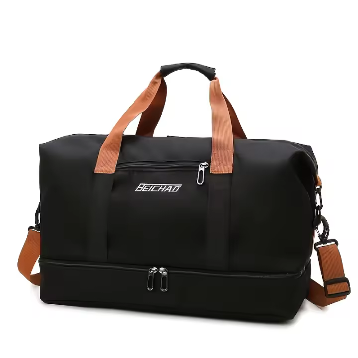 Bolso de viaje elegante, bolso deportivo de gran capacidad, bolso de mensajero, bolso de separación de ropa seca y húmeda, adecuado para salidas, Fitness, universidad - 1