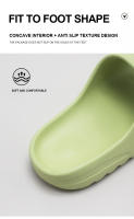 Nuevas zapatillas de suela gruesa suave de EVA para mujer, moda de verano, sandalias para el hogar, zapatos de playa para hombre - details 2