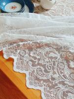 Mesa rectangular Ense blanca, mantel de boda estilo vintage para recepción, baby shower, fiesta de cumpleaños - details 3