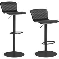 2 Taburetes Altos de Cocina Sillas Altas de Cocina Giratorias con Respaldo y Altura Ajustable Carga 120 kg para Bar Salón - details 0