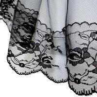 Nuevos velos de novia de encaje blanco y negro con peine, velos de boda elegantes de dos capas cortos para mujer, accesorios para el matrimonio - details 5