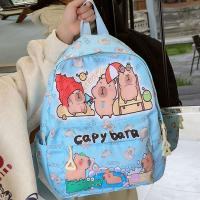 Mochila bonita de capibara de gran capacidad, mochila escolar ultraligera transpirable para estudiantes, bolsa de libros de dibujos animados de nailon - details 43