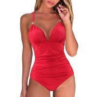 Trajes de Baño de Una Pieza para Mujer, Bañador elegante, Reductor, Halter, Playa, Verano, Push Up, Aprieta Barriga, Tankinis - details 18