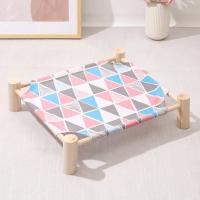 Cama extraíble y transpirable para mascotas, hamaca portátil con marco de madera, sofá de lona para cachorros y gatos, Verano - details 7