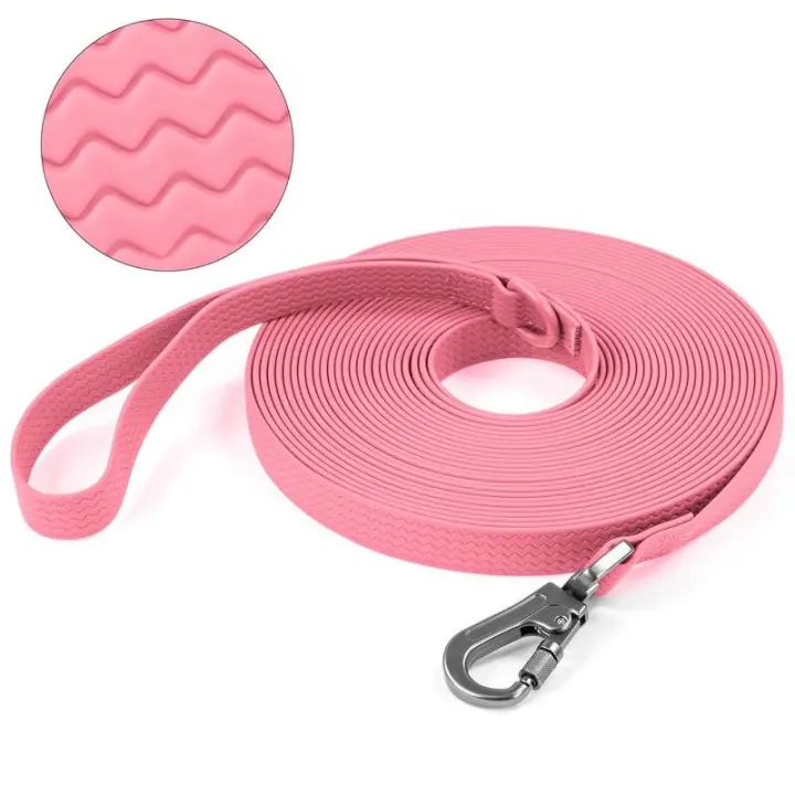 Correa de PVC Impermeable para Perros Grandes Fuerte, Larga, Fácil de Limpiar para Entrenamiento de Correr - 1
