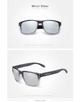 KINGSEVEN-gafas de sol polarizadas para hombre y mujer, lentes cuadradas Retro TR90 con diseño de patrón de fibra de carbono, para deportes al aire libre - details 5