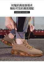 Nuevo Primavera otoño grande 46 Flyknit para hombre, zapatillas ligeras y versátiles para correr, transpirables, tendencia deportiva de ocio al aire libre - details 11