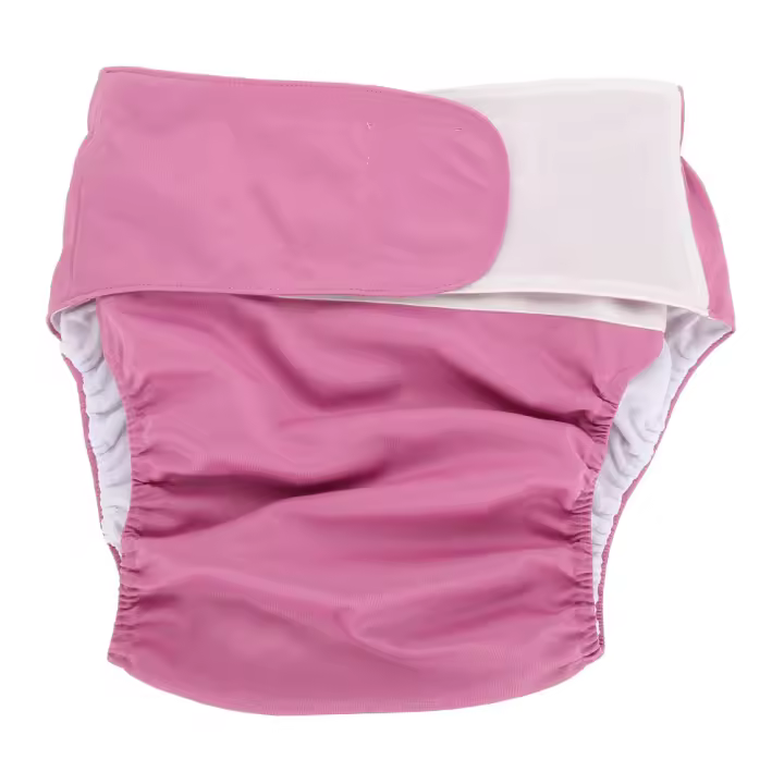 Rose306-pañal de tela lavable reutilizable para adultos, pañal grande ajustable - 1