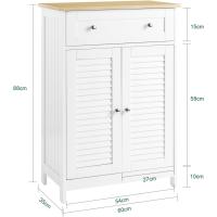 Armario de almacenaje Mueble Auxiliar para baño - 1 cajón y 2 puertas - details 8