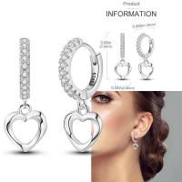 Pendientes coloridos de plata de circonio, cruz, calavera, torre de hierro, pluma estilográfica, taza de café, estrellas, regalos de mujer, joyería de boda - details 2