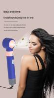 Rizador de varilla automático de aire caliente cinco en uno, peine de peluquería de doble propósito recto, secador de pelo eléctrico - details 4