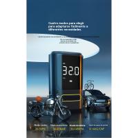 Inflador de neumáticos compresor de aire portátil - bomba de aire del coche, 150 PSI bomba de aire eléctrica recargable para coches, motos, bicicletas, bicicletas de bola, con manómetro digital, luz LED, fuente de alimentación móvil - details 3